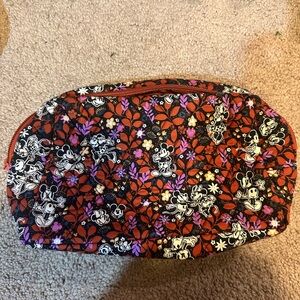 Vera Bradley Black and Red Floral Cosmetic Bag